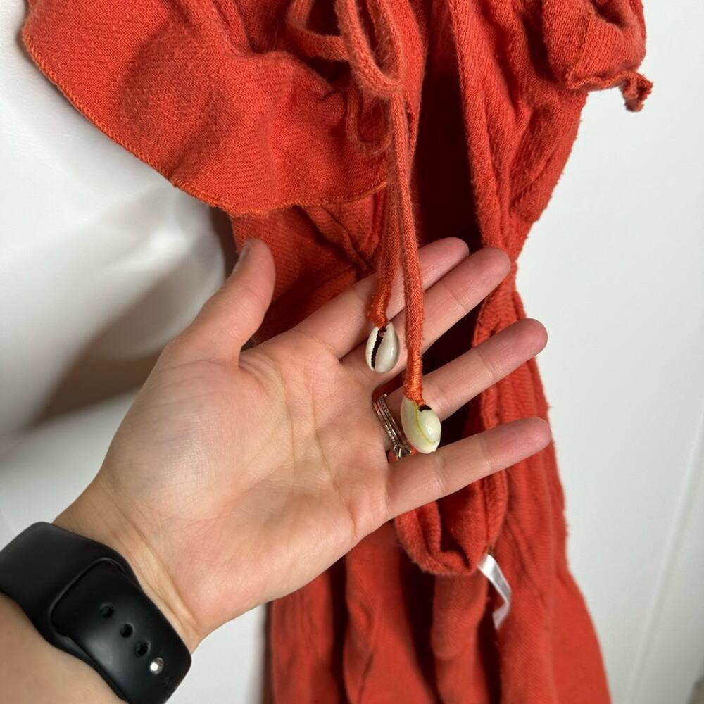 Free People “More than a Mini” Orange Mini Dress - Picture 5 of 8